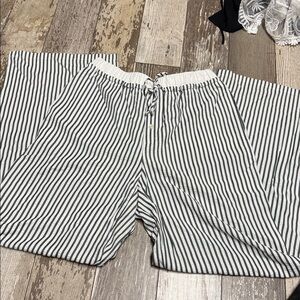 Sincerely Jules Black & White Striped Wide Leg Pants